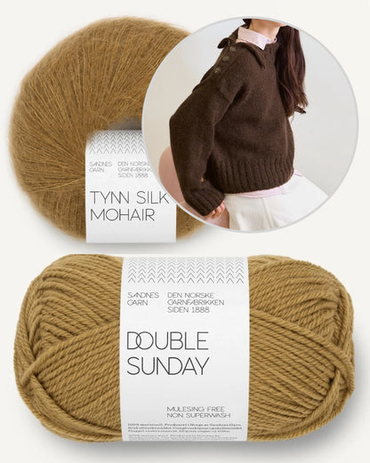 Mina Sweater | lässiger oversize Pullover aus Double Sunday und Tynn Silk Mohair von Sandnes Garn