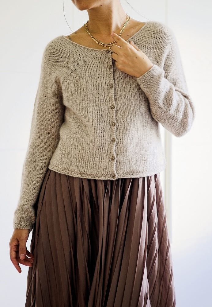 Minimi Knit Design Winter Pyramid Cloud Cardigan mit Cardiff Cashmere  Classic 11