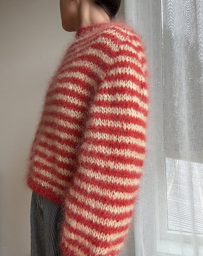 Miyu Sweater | warm with fine stripes made from Ballerina Chunky Mohair by Sandnes Garn