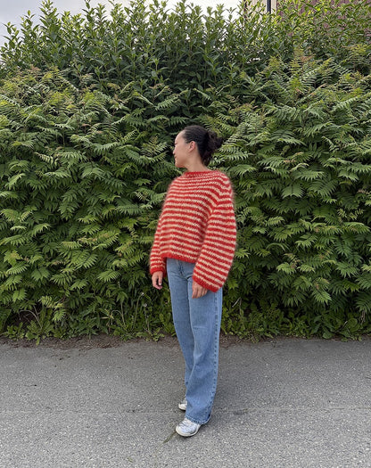 Miyu Sweater | warm with fine stripes made from Ballerina Chunky Mohair by Sandnes Garn