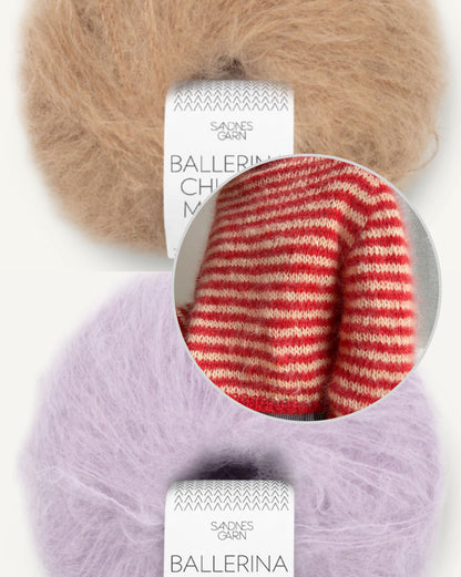 Miyu Sweater | warm with fine stripes made from Ballerina Chunky Mohair by Sandnes Garn