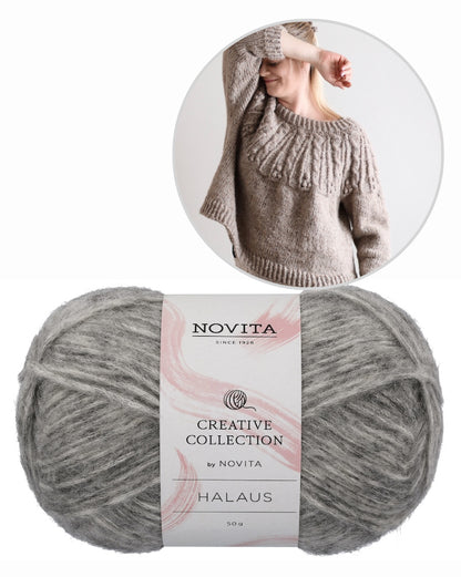Moana Sweater | Cable yoke with halaus from Novita 