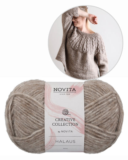 Moana Sweater | Cable yoke with halaus from Novita 