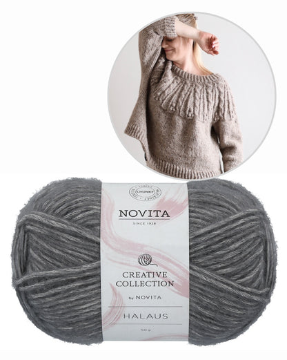 Moana Sweater | Cable yoke with halaus from Novita 