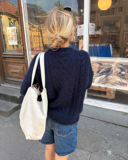 Moby Sweater | drømmende mønsterpullover i Double Sunday og Tynn Silk Mohair fra Sandnes Garn