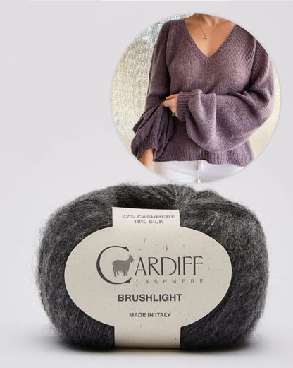 Mollis Sweater Blouse | zart und weich aus Brushlight von Cardiff Cashmere