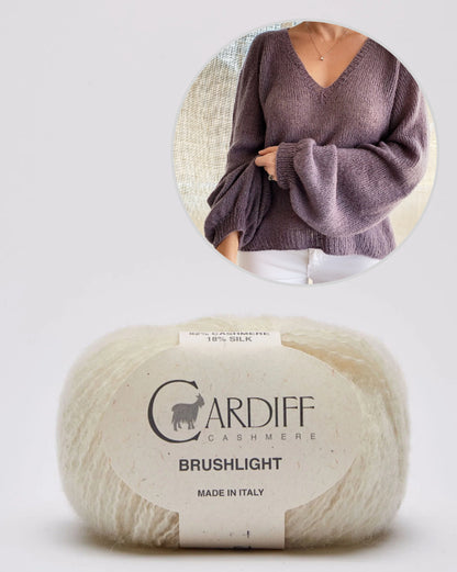 Mollis Sweater Blouse | zart und weich aus Brushlight von Cardiff Cashmere