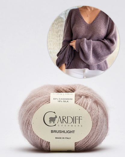 Mollis Sweater Blouse | zart und weich aus Brushlight von Cardiff Cashmere