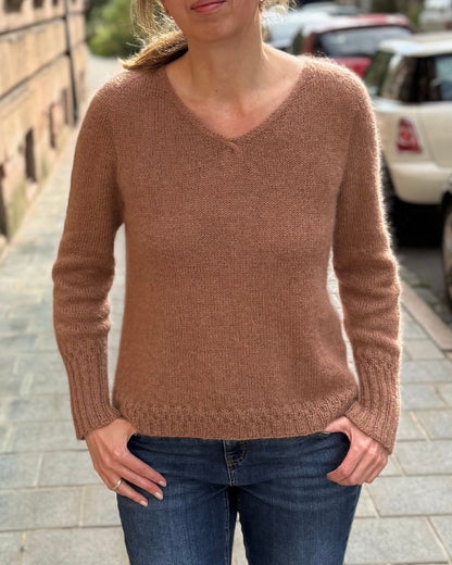 Momo Sweater | feine Details an den Bündchen mit Sunday und Tynn Silk Mohair von Sandnes Garn