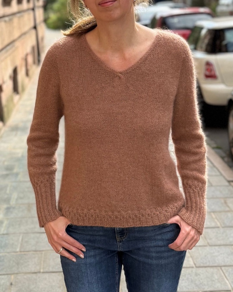 Momo Sweater | feine Details an den Bündchen mit Sunday und Tynn Silk Mohair von Sandnes Garn
