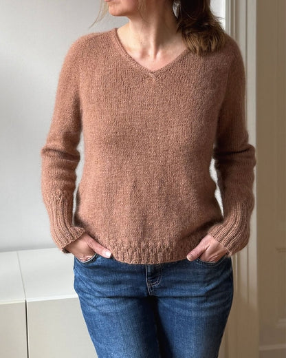 Momo Sweater | feine Details an den Bündchen mit Sunday und Tynn Silk Mohair von Sandnes Garn