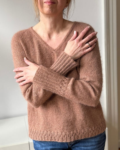 Momo Sweater | feine Details an den Bündchen mit Sunday und Tynn Silk Mohair von Sandnes Garn