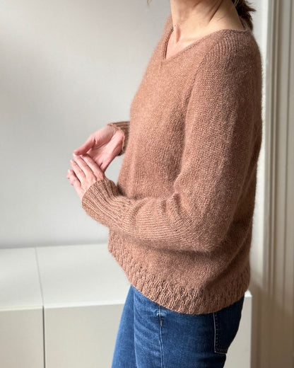 Momo Sweater | feine Details an den Bündchen mit Sunday und Tynn Silk Mohair von Sandnes Garn