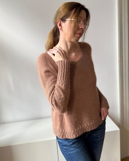 Momo Sweater | feine Details an den Bündchen mit Sunday und Tynn Silk Mohair von Sandnes Garn