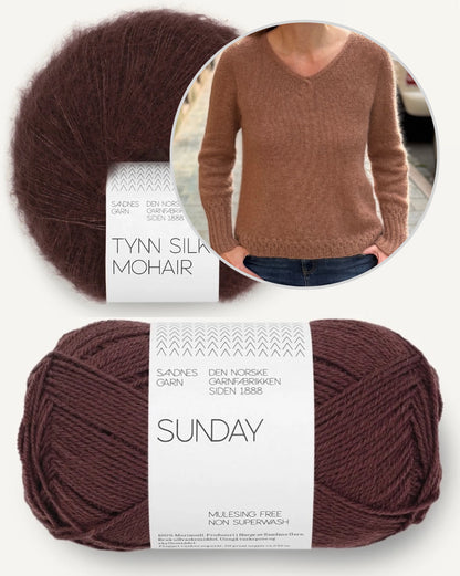 Momo Sweater | feine Details an den Bündchen mit Sunday und Tynn Silk Mohair von Sandnes Garn