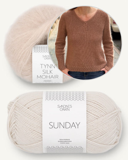 Momo Sweater | feine Details an den Bündchen mit Sunday und Tynn Silk Mohair von Sandnes Garn