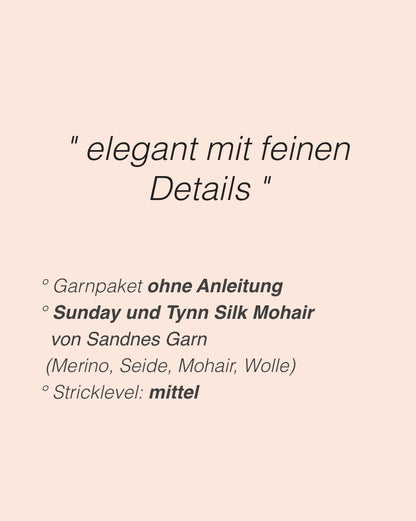 Momo Sweater | feine Details an den Bündchen mit Sunday und Tynn Silk Mohair von Sandnes Garn