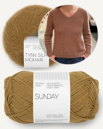 Momo Sweater | feine Details an den Bündchen mit Sunday und Tynn Silk Mohair von Sandnes Garn