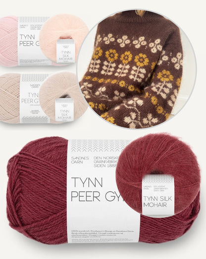 Mona Sweater | Flowerpower i Tynn Peer Gynt og Tynn Silk Mohair fra Sandnes Garn