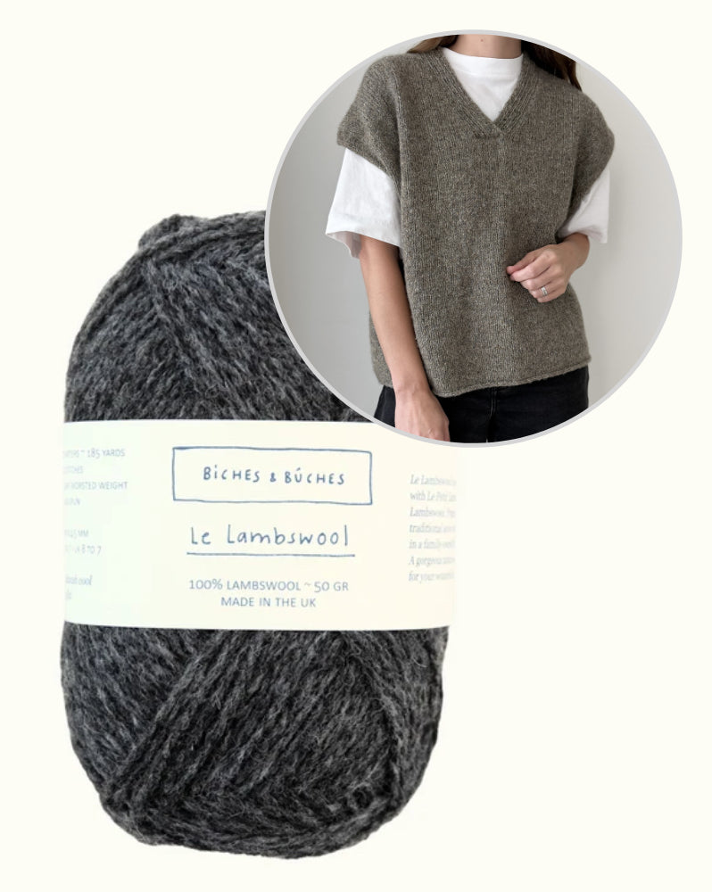 Moon Set Slipover | lässiger Basic Pullunder aus Le Lambswool von Biches & Bûches