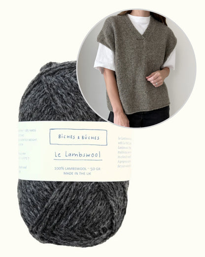 Moon Set Slipover | lässiger Basic Pullunder aus Le Lambswool von Biches & Bûches