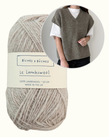 Moon Set Slipover | lässiger Basic Pullunder aus Le Lambswool von Biches & Bûches