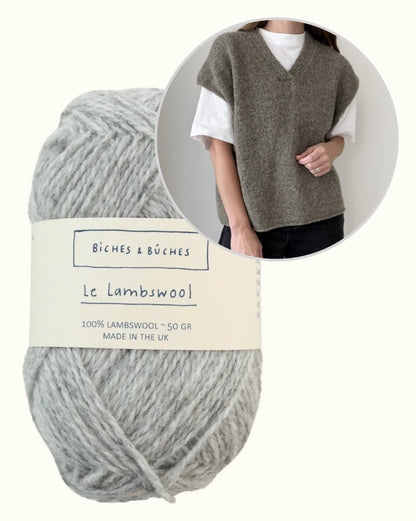 Moon Set Slipover | lässiger Basic Pullunder aus Le Lambswool von Biches & Bûches