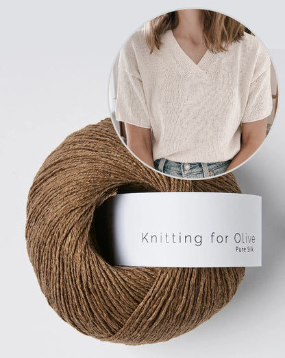 Moon Set Tee | lässiges Seidenshirt aus Pure Silk von Knitting for Olive