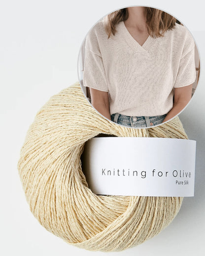 Moon Set Tee | lässiges Seidenshirt aus Pure Silk von Knitting for Olive