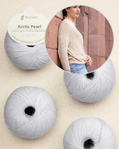 Moon Weave Sweater | delicate silky texture from Arctic Pearl by Pascuali