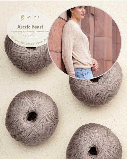 Moon Weave Sweater | delicate silky texture from Arctic Pearl by Pascuali