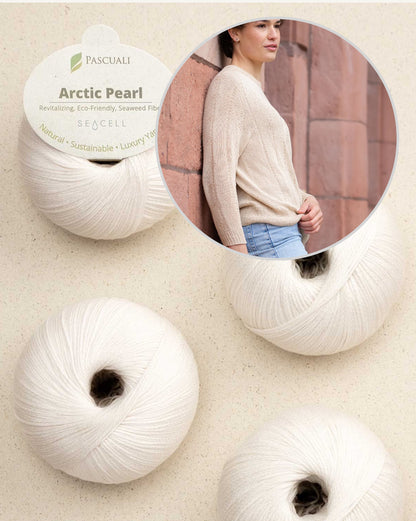 Moon Weave Sweater | delicate silky texture from Arctic Pearl by Pascuali