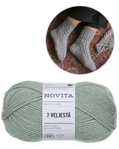 Moorland Socks | warmes Zopfmuster aus 7 Brothers von Novita mit Gratisanleitung