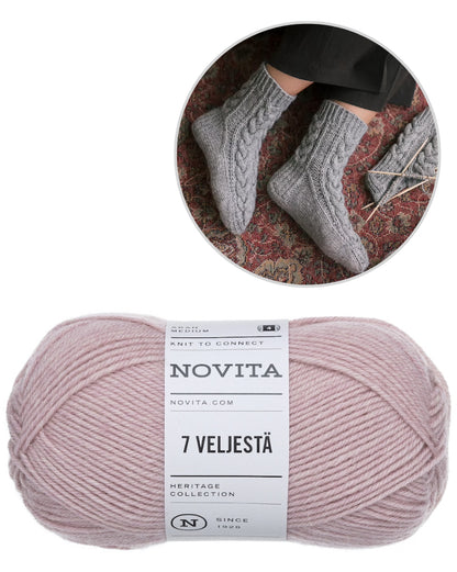 Moorland Socks | warmes Zopfmuster aus 7 Brothers von Novita mit Gratisanleitung