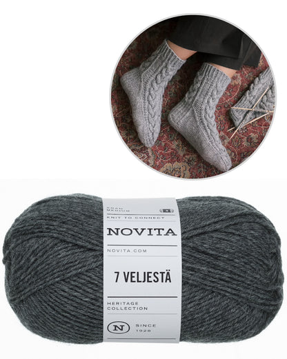 Moorland Socks | warmes Zopfmuster aus 7 Brothers von Novita mit Gratisanleitung