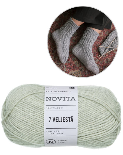 Moorland Socks | warmes Zopfmuster aus 7 Brothers von Novita mit Gratisanleitung