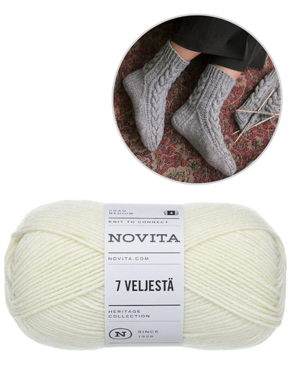 Moorland Socks | warmes Zopfmuster aus 7 Brothers von Novita mit Gratisanleitung