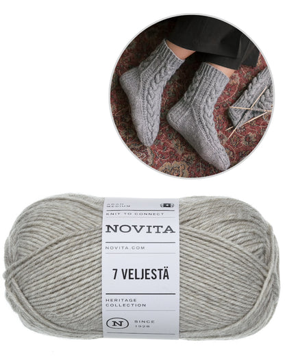 Moorland Socks | warmes Zopfmuster aus 7 Brothers von Novita mit Gratisanleitung