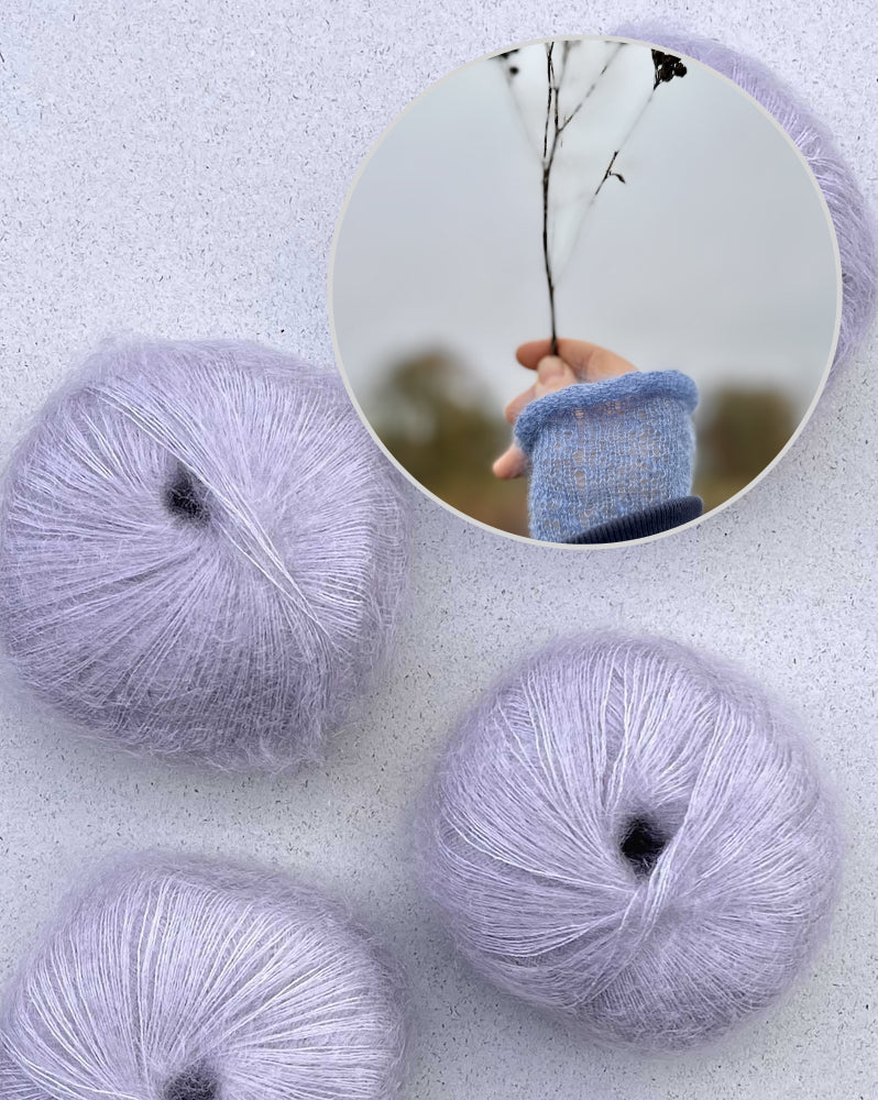 Morgennebel Handstulpen von Rabea mit Mohair Bliss von Pascuali 9