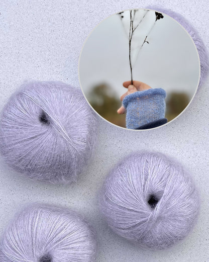 Morgennebel Handstulpen von Rabea mit Mohair Bliss von Pascuali 9