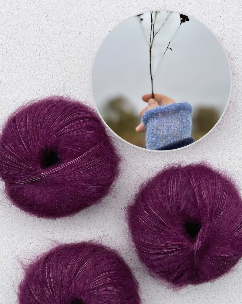 Morgennebel Handstulpen von Rabea mit Mohair Bliss von Pascuali 7