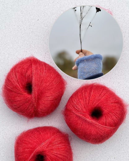 Morgennebel Handstulpen von Rabea mit Mohair Bliss von Pascuali 13