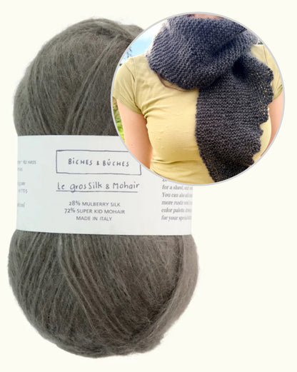 Morning Mist Scarf | fluffy delight in Le Gros Silk & Mohair by Biches & Bûches