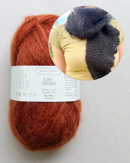 Morning Mist Scarf | fluffy delight in Le Gros Silk & Mohair by Biches & Bûches