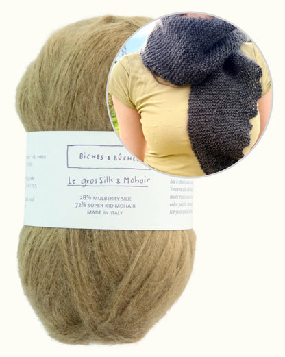 Morning Mist Scarf | fluffy delight in Le Gros Silk & Mohair by Biches & Bûches