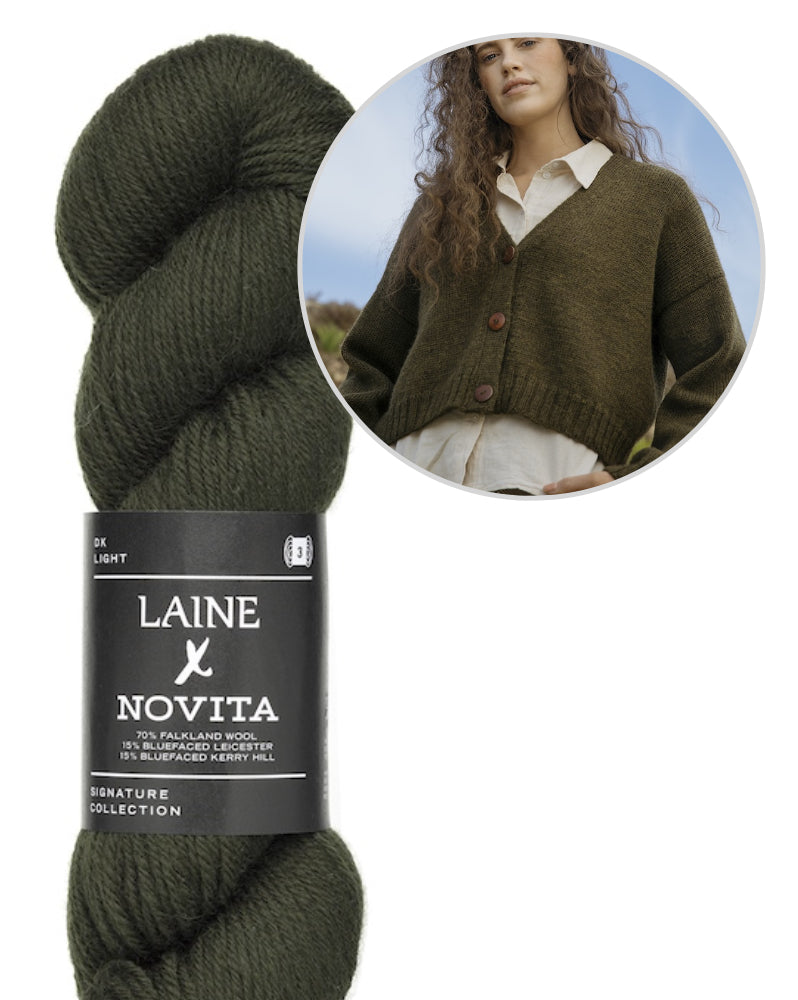 Mosspath Cardigan Laine x Novita DK 8