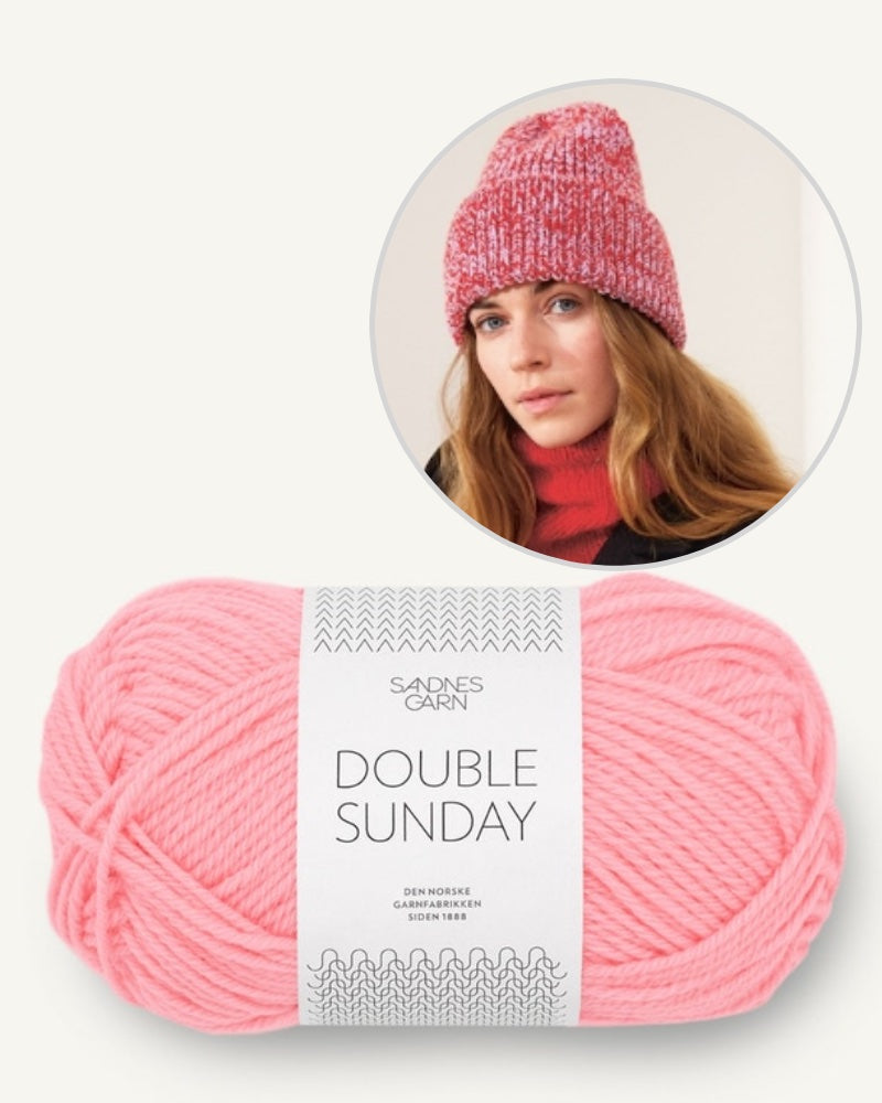 Sandnes Kollektion 2403 Must-Have Beanie mit Double Sunday Farbe blossom