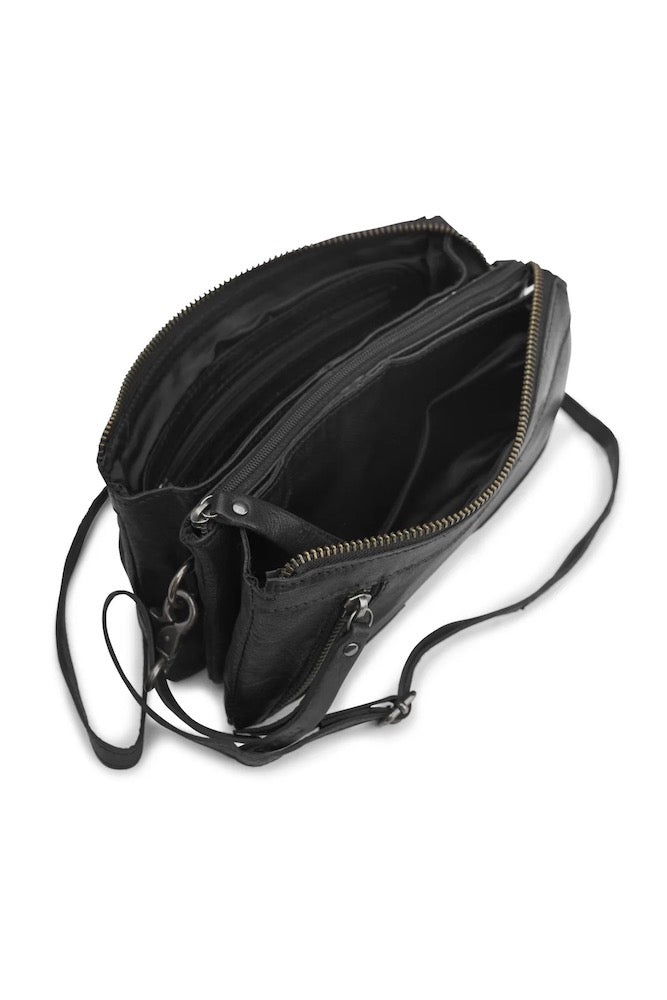 muud, Riga crossbody, schwarz, oben