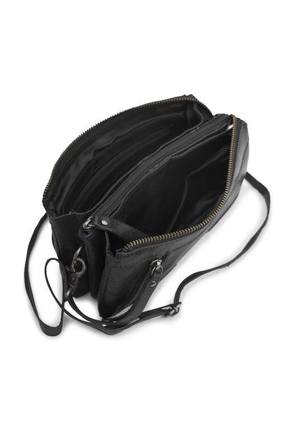 muud, Riga crossbody, schwarz, oben