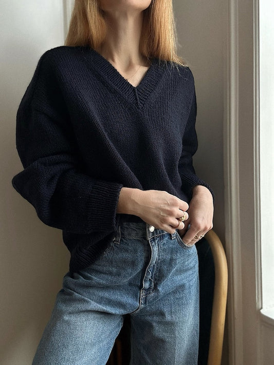 Sweater No. 30 V-Neck | super weich aus Woolia und Cashmere Lace von Gepard Garn